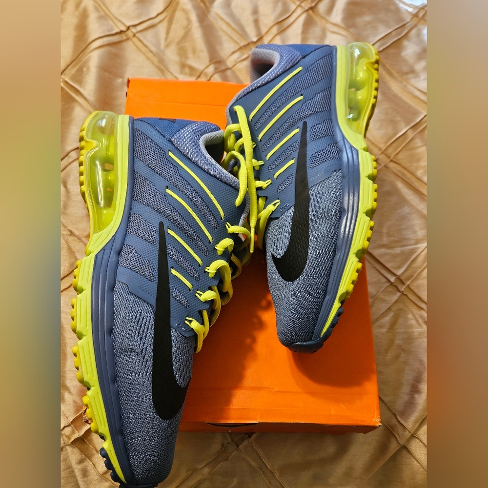 Men's Nike Air Max Excellerate 4, Size 10, Ocen Fog/black, Volt. Matching Laces